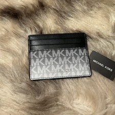 NWT Michael Kors Cooper Tall Card Case - Ombr  Black