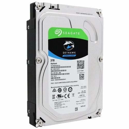 Unidad de disco duro interna Seagate SkyHawk 3 TB SATA 6 GB/S 3,5" ST3000VX010 HDD - Imagen 2 de 3