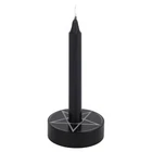 Spell Candle Holder in Black Pentagram Design Magic Wiccan Altar Witch Pagan