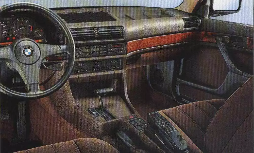 Original BMW 7er E32 Blende Edelholz Nussbaum Armaturenträger 