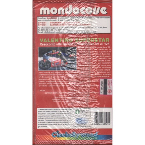 Valentino Superstar Motomondiale 97, Classe 125 VHS Mondocorse Univideo - CHV838 - Picture 2 of 2