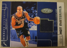 2002-03 Fleer Hoops Hot Materials RICHARD JEFFERSON NBA Nets BLUE JERSEY Swatch!