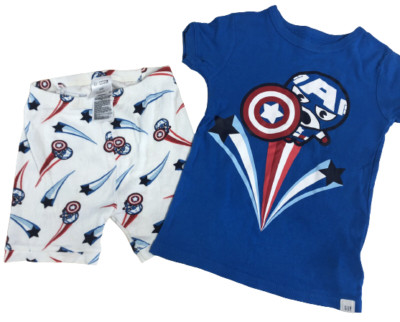 Baby Gap Marvel Pajama Marvel Short Sleeve Shirt & Short size 4years New