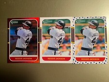 Reggie Jackson 2021 Donruss Red Holo Foil, Blue Star Frame & Base #233 Angels