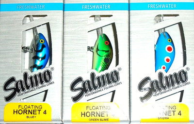 Salmo 4F Hornet Crankbaits (Lot of 3-43-019)