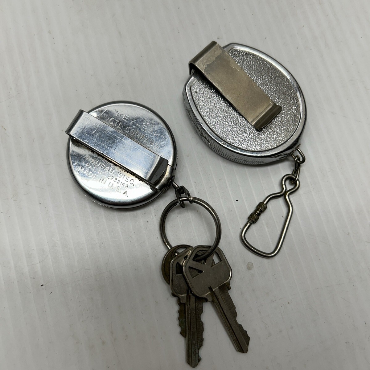 Vintage Original Key-Bak Retractable Keychain Made in the USA