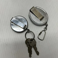 Vintage Original Key-Bak Retractable Keychain Made in the USA, Plus 1 Unbranded