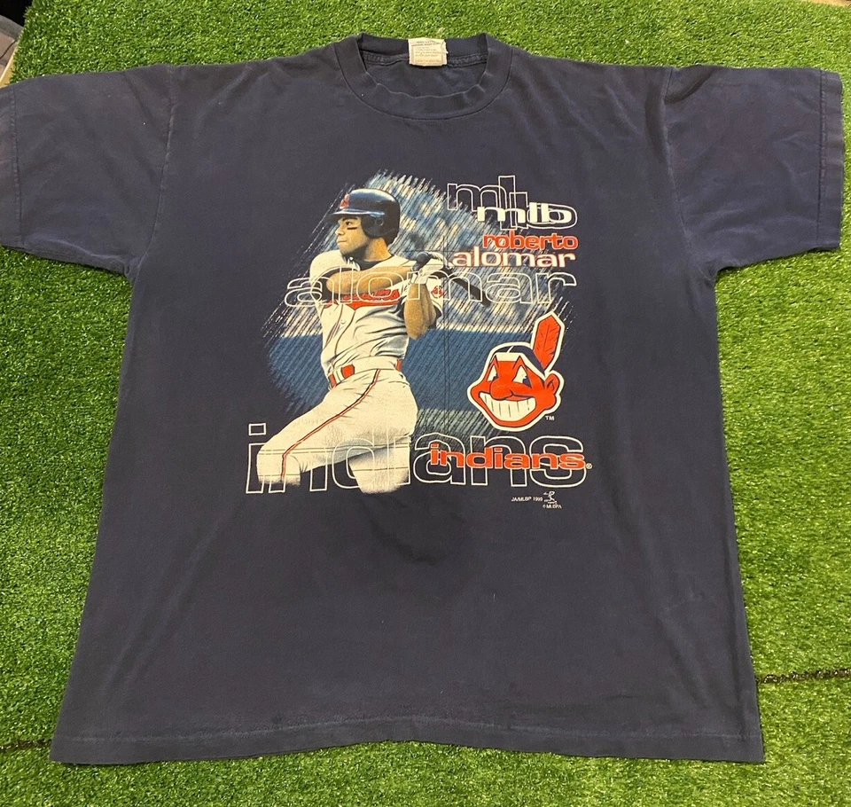 Vintage Cleveland Indians shirt mens extra large Roberto Alomar 90s chief wahoo - Image 2 of 4