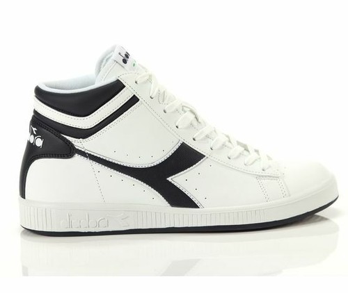 Scarpe uomo Diadora Game collo alto bianco blu sneakers nuovo passeggio |  eBay