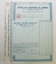 Aktienzertifikat: St&eacute; Des Transports De La Region Toulousaine F.Pons (266)