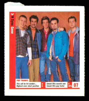 Smash Hits Songwords card 07   'N Sync - Gone