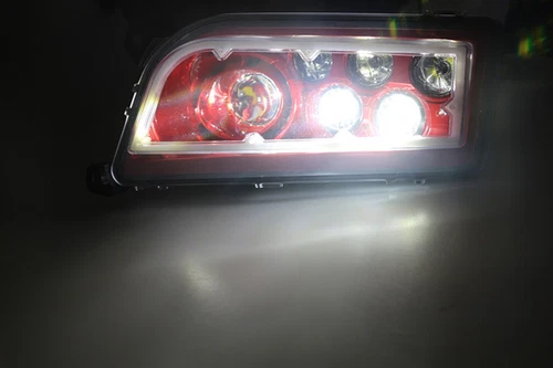 Paar ATV UTV Halo LED Scheinwerfer Rot für Polaris General 1000 RZR XP 4 1000 - Picture 14 of 15
