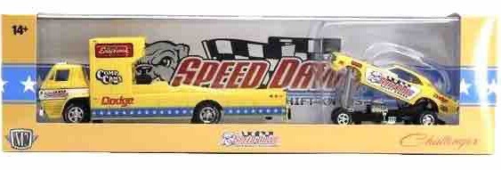 M2 MACHINES AUTO HAULERS 1966 DODGE L600 COE & 1971 DODGE CHALLENGER FUNNY CAR