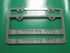 2 Brand New Benz Chrome Metal License Plate Frame With Free Screws And Caps