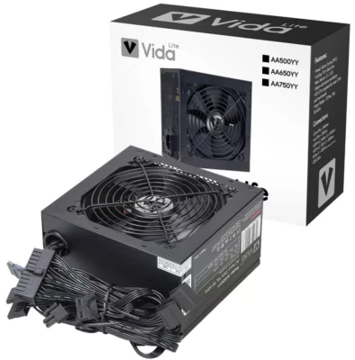 BUILDER Black 500W ATX Computer PC PSU Power Supply Unit 500 Watt 120MM Silent Fan UK
