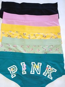 Victoria Secret PINK 5 Pack Panty Lot Women's L XL XXL NEW Bikini Hipster Cotton