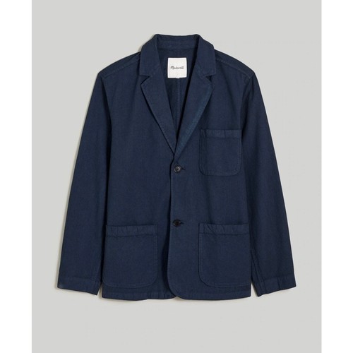 Neu Madewell Herren Baumwolle-Hanf-Mischung unstrukturierter Blazer blau Größe XS - Bild 6 von 16