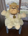 VTG CABBAGE PATCH KIDS KOOSAS CAT BROWN EYES BLONDE HAIR DOLL W/ ORIGINAL DRESS