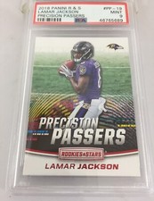 Lamar Jackson 2018 Rookies & Stars Precision Passers Psa 9 #pp-19 Pop 77