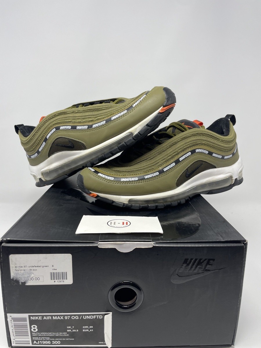 Air Max 97 Undefeated OG Olive Complexcon Size AJ1986-300