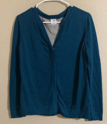 Cabi style 3368 ever cardigan teal snap front M | eBay