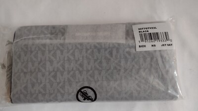 NEW Michael Kors Saffiano Leather Long Black Wallet | eBay