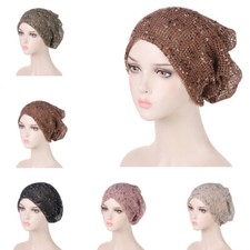Women Muslim Hijab Beanies Chmeo Cap Sleep Night Hat Pullover Hair Loss Headwrap