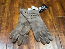Vintage NOS Smart Set Brown Suede Leather Nordstrom Ladies Gloves Size L - NWT