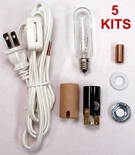 Lot of 5 - Medium Christmas Tree Wiring Kit ML2-25B6, 25 Watt Lamp Lighting Kit
