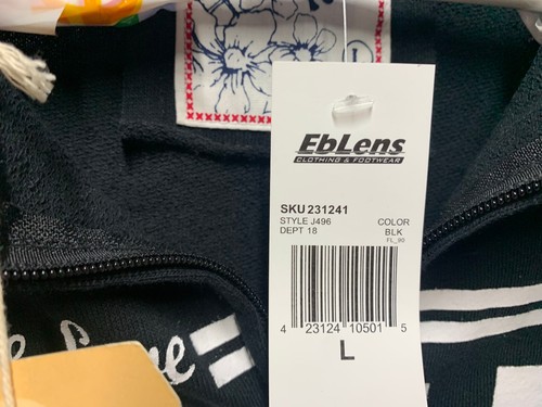 Reflex Eblens Half Zip Womens Sweater Black LOVE size Large NEW - Picture 4 of 6