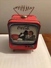 Vintage Vandor Tin Bank Replicating A 1950s T.V. With A Coke Commercial