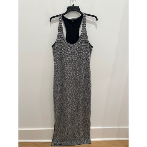 Banana Republic, Banana Republic Black White Space Dye Knit Racerback Maxi Dress Large