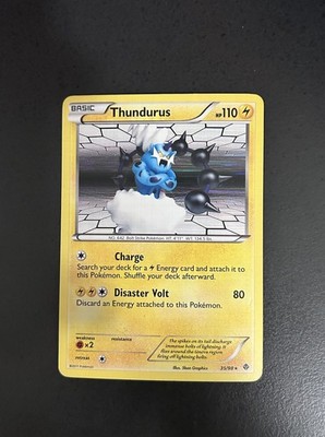 Pokémon Thundurus 35/98 Emerging Powers Holo Rare Basic 110 HP Lightning Card