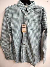 Wrangler Riata Long Sleeve Plaid Shirt, 112367690, Light Weight, Teal