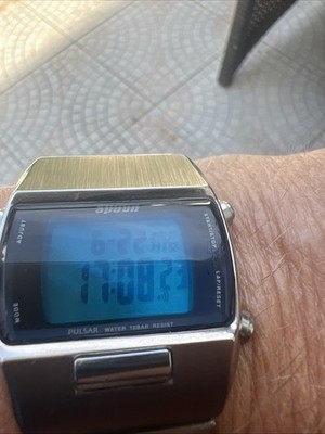 Raritäten Pulsar Spoon by Seiko Space age LCD blue digital Top