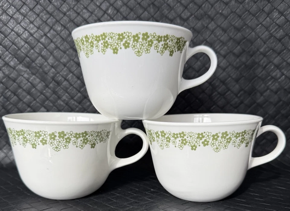 Juego de 3 tazas de café Corelle Livingware By Corning Crazy Daisy también conocidas como Spring Daisy Foto 4 de 4
