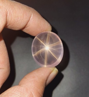 98 Carat Natural Top Grade Rose Quartz 6 Ray Star Oval Shape Cabochon Gemstone