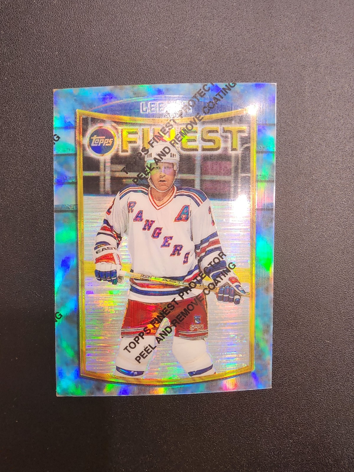 1994-95 Topps Finest - Brian Leetch #49 Refractor w/peel