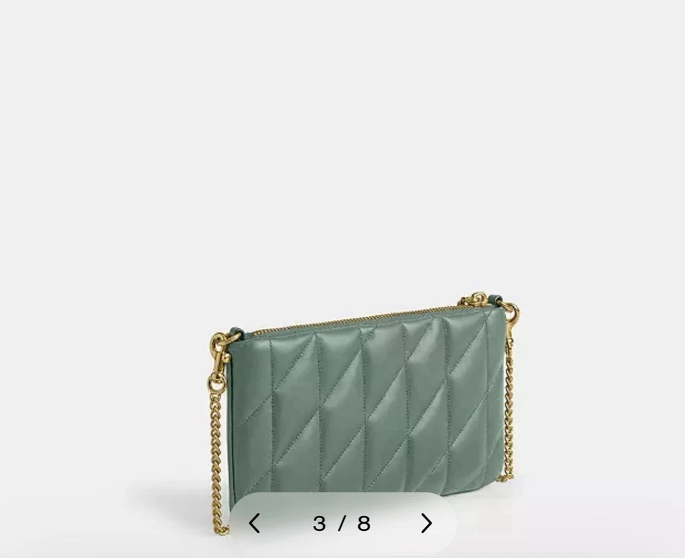 Bolso Coach Bolsa con Almohada Acolchado Salvia NUEVO Foto 2 de 4