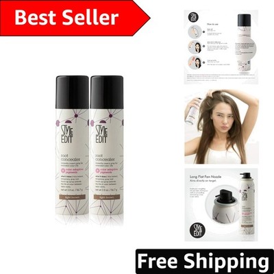 Light Brown Root Touch Up Spray - Temporary Gray Concealer, 2 oz, Pack of 2