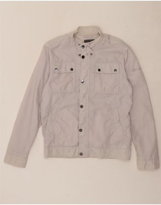 Calvin Klein Herren Graphic Utility Jacke UK 38 Medium Off White Polyamid DD11