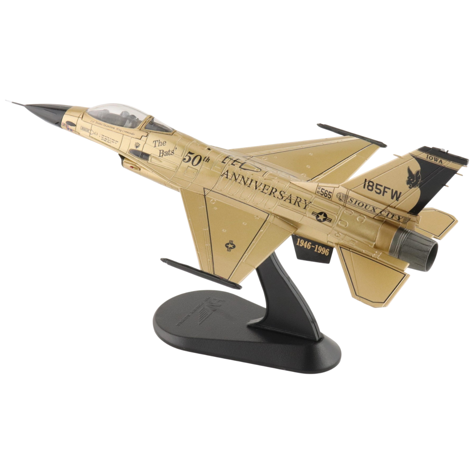 F-16A Fighting Falcon ""Golden Bat Viper"" Diecast Metal Aircraft Model Plane Gift
