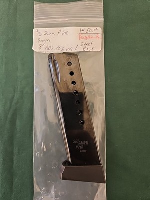 Sig Sauer P210 Target 9mm Magazine 8 rd Factory Original OEM- Steel Base P 210 9