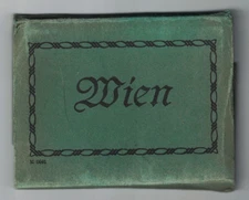 ANTIQUE WIEN VIENNA AUSTRIA MINI FOLD OUT POSTCARD PHOTOGRAPHS FOLDER/HOLDER