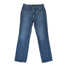 J.Crew Essential Straight Jean Womens 26 Medium Indigo High Rise BF851 Denim