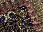 India net dupatta Heavy Embroidery work. Dark Green With Pearls, Gold, Black. — photo 7