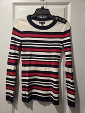 Ladies Tommy Hilfiger Super Soft Ribbed Striped Sweater Size M