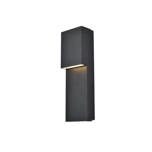 Living District Raine 1-Light Aluminum LED Wall Sconce in Black Finish - Picture 3 of 6