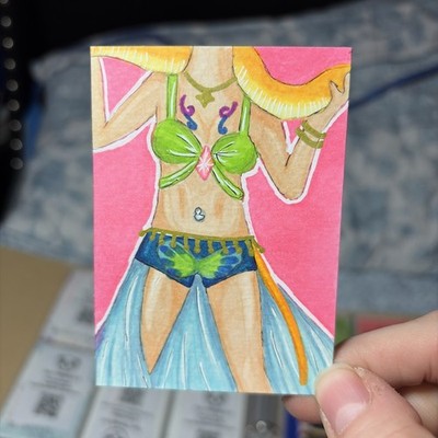 ACEO Original Art Card Britney Spears Slave 4 U Toripandaart