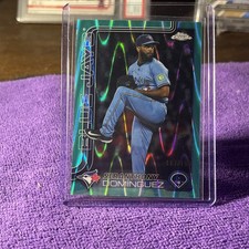 2025 Topps Chrome Update Seranthony Dominguez Aqua Wave Refractor /199